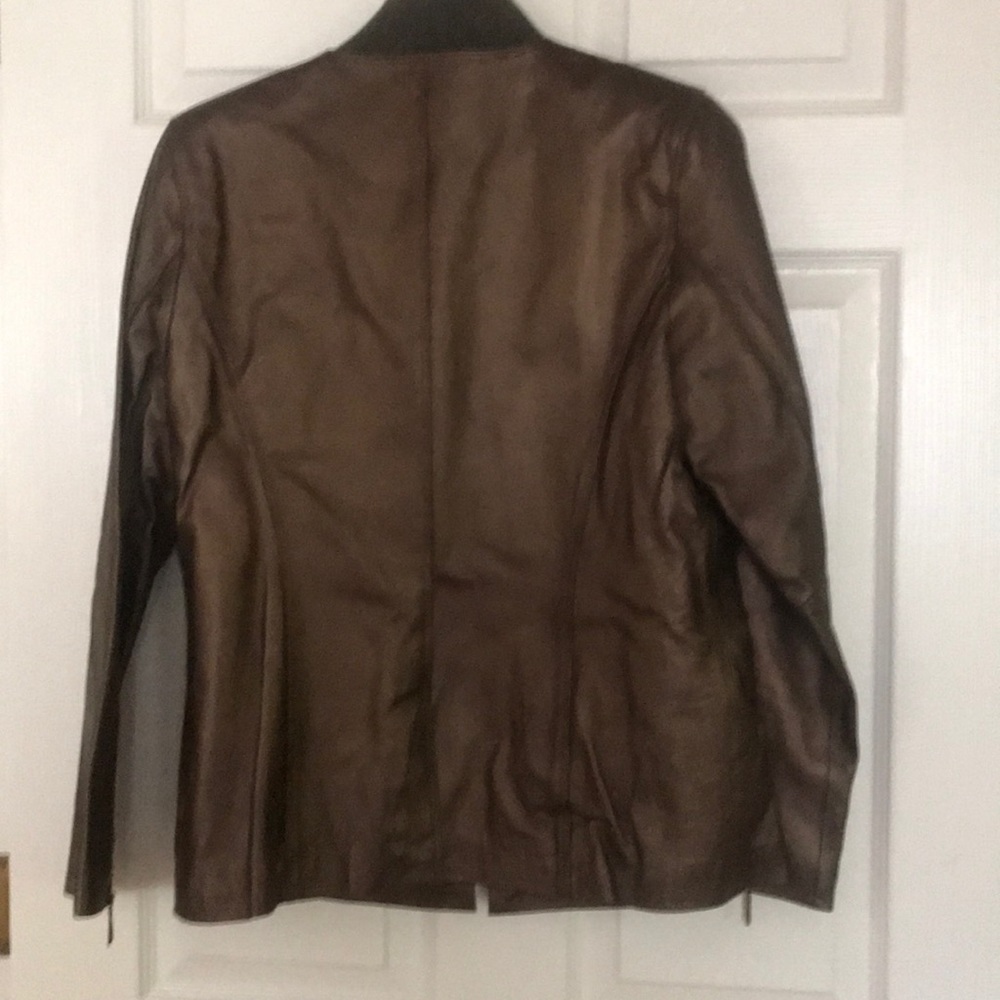 Bronze Leather Jacket - image 2